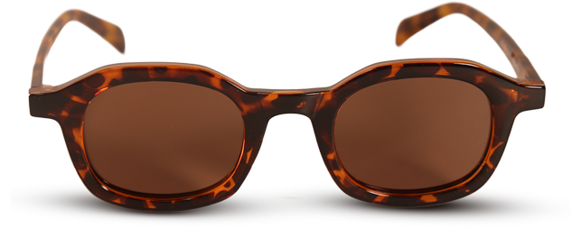 Óculos de sol modelo Calla da Use Let's Brasil, com armação tartaruga e lentes marrons, design retrô e elegante.