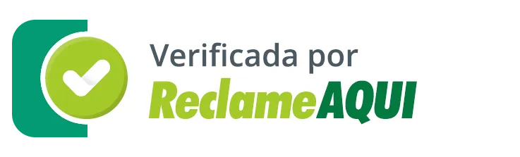 Selo Verificada por Reclame AQUI exibido no rodapé do site, indicando reputação e atendimento confiável da Use Let’s Brasil.